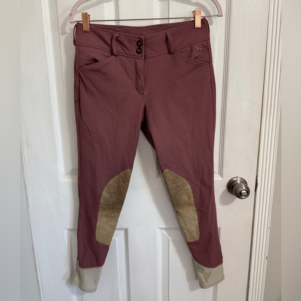 RJ Classic Ladies Gulf Front Zip Breeches in Rose Brown